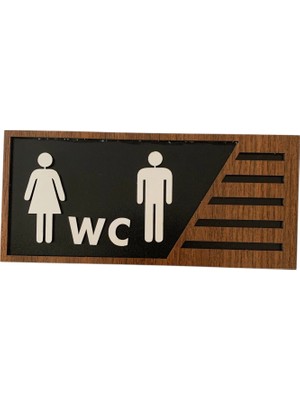 Insan Figürlü Ahşap Wc (Otel, Lokanta Vb. Lavaboları Için Wc Yazısı)