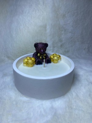 Bulmira Doğal Soyawax ile Yapılmış Ayıcık Konseptli Mum