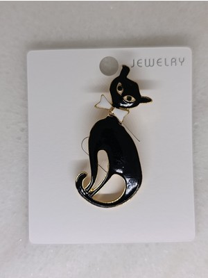 Çelik Anka Kuşu Deniz Yıldızı Kedi Li Tasarım Kadın Broş