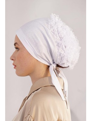 Abarta Kadın Örme Fırfır Bone Pamuklu Büyük Standart 1 Adet