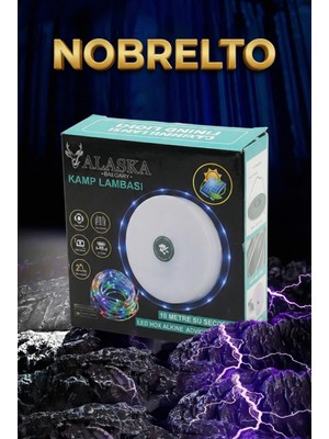 Nobrelto Alaska Güneş Enerjili ve Şarjlı Kamp Lambası - Uzaktan Kumandalı Askılı Çadır Aydınlatma (Su Geçirmez Solar Ufo Led)