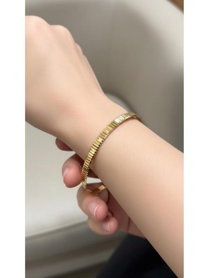 Kuyumcu Nurettin 18 gr (Gram) Ilizyon Çöp Bilezik 22 Ayar Altın Yatırımlık Işçiliksiz Altın