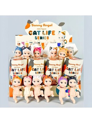 Sonny Angel Cat Life Serisi Mini Figür Serisi Telefon Tablet Süs Figür