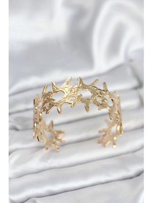 Shopwave Pirinç Gold Renk Vintage Kadın Bileklik