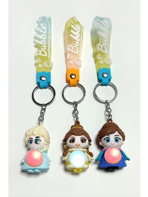 SiHako Kız Çocuk Işıklı Silikon Anahtarlık