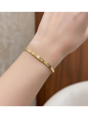 Kuyumcu Nurettin 18 gr (Gram) Zikzak Desen Çöp Bilezik Yatırımlık Işçiliksiz 22 Ayar Altın