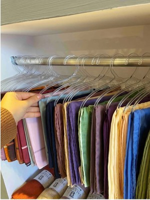 Askıcı Şal Askısı Geniş 40 Lı Paket Kristal