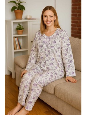 Tenra Geniş Kesim Kadın Pijama Takımı %100 Pamuk