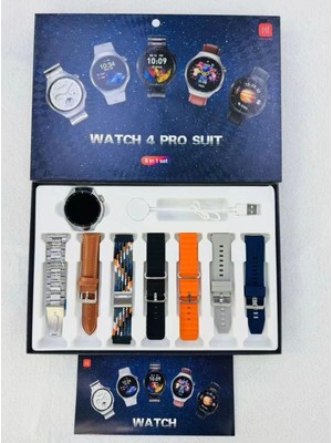 Özbience Yuvarlak Ekranlı Akıllı Saat 7 Kordonlu Redmi 10 Uyumlu Watch 4 Pro Suit