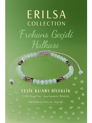 Erilsa Sertifikalı Frekans Geçidi Enerji Aktivasyon Bilekliği – Yeşil Kuvars ve Terahertz Doğal Taş 4 mm