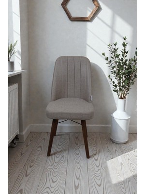 Baresmu Hasa 1 Adet Sandalye – Ahşap Ayaklı, Ergonomik, Rahat Oturumlu Modern Mutfak ve Yemek Sandalyesi