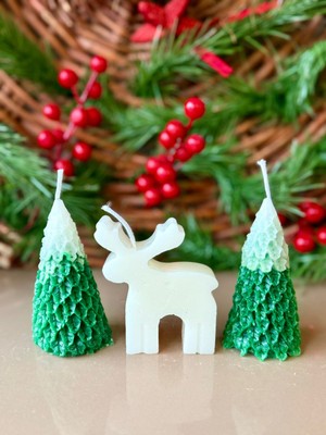 Cacagift Design Setli Yılbaşına Özel Mum 3 Adet