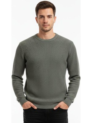 Uki Haki Bisiklet Yaka Triko Kazak