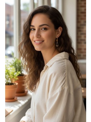 Tokuşka Akik Taşlı Sallantılı Küpe