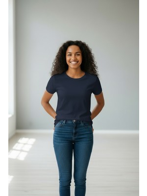 Lyvean Bisiklet Yaka Regular Kısa Kollu Tshirt