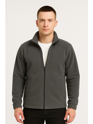 Parshey Erkek - Kadın Kalın Kışlık Tam Fermuarlı Regular Fit Polar Ceket