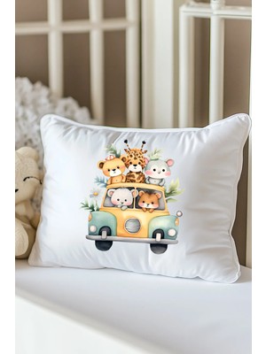 Moda Lime Isme Özel Baskılı Bebek Dolgulu Yastık