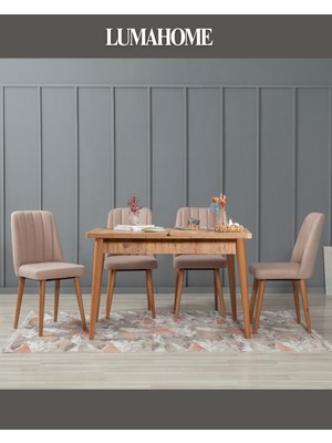 Luma Home Gordes Midi Atlantik-Taş Yemek Masası Takımı