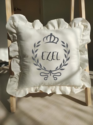 Moda Lime Bebek Fırfırlı Isme Özel Baskılı Yastık