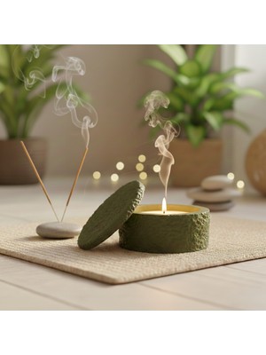 Free And Art Doğal Soya Wax Mum – El Yapımı Beton Kap, Kokusuz, Çok Amaçlı & Pastel Renkler