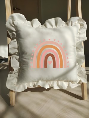 Moda Lime Bebek Fırfırlı Isme Özel Baskılı Yastık