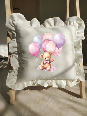 Moda Lime Bebek Fırfırlı Isme Özel Baskılı Yastık