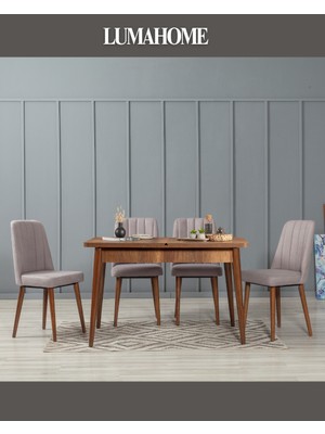Luma Home Gordes Midi Ceviz-Soho Yemek Masası Takımı
