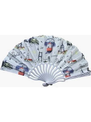 Osense Plastik Kumaş Yelpaze 12'li Istanbul