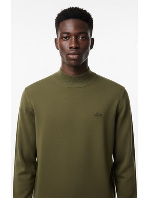 Lacoste Yarım Boğazlı Regular Fit Triko