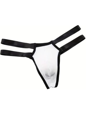 Erkek  Beyaz Lastikli Tanga Iç Giyim