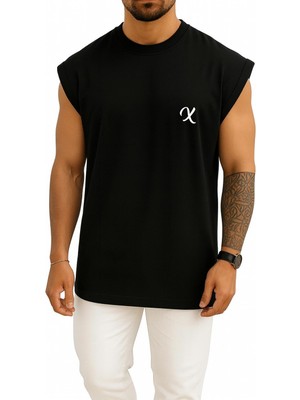 Bahriyeli Collection Oversize x Harfi Cep Baskılı Atlet