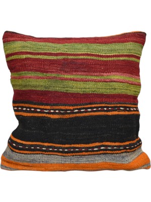 Kilim Antik El Dokuma Dekoratif Kilim Kırlent Yastık Kılıfı 0986 - Yeni - Çok Renkli