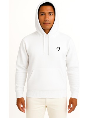 Bahriyeli Collection Kapüşonlu I  Harfi Cep Baskılı Unisex Sweatshirt