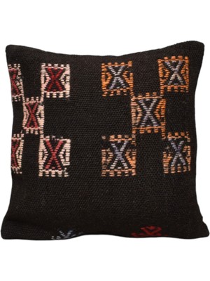 Kilim Antik El Dokuma Dekoratif Kilim Kırlent Yastık Kılıfı 0978 - Yeni - Çok Renkli