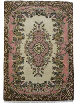 Kilim Antik El Dokuma Burdur Çiçekli Yün Halı 0449 - Yeni - Çok Renkli