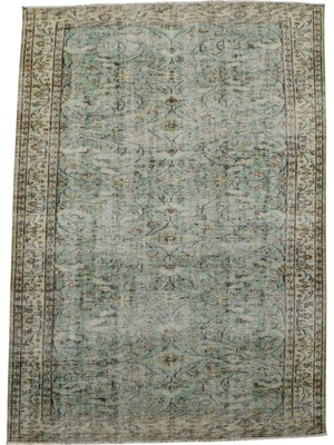 Kilim Antik El Dokuma Eskitme Yün Salon Halısı 0503 - Vintage - Çok Renkli