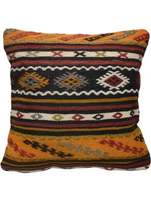 Kilim Antik El Dokuma Dekoratif Kilim Kırlent Yastık Kılıfı 0958 - Yeni - Çok Renkli