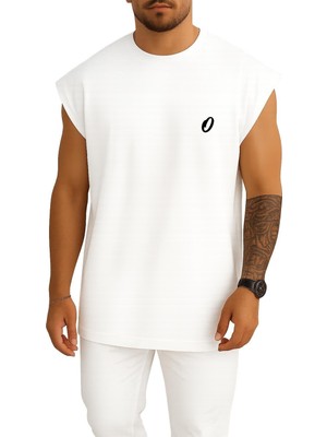 Bahriyeli Collection Oversize O Harfi Cep Baskılı Atlet