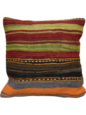 Kilim Antik El Dokuma Dekoratif Kilim Kırlent Yastık Kılıfı 0964 - Yeni - Çok Renkli