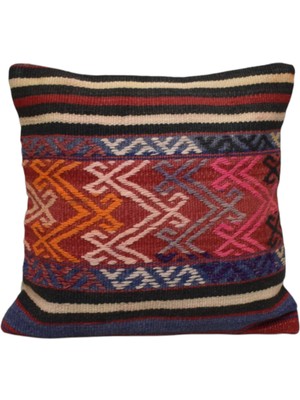 Kilim Antik El Dokuma Dekoratif Kilim Kırlent Yastık Kılıfı 0976 - Yeni - Çok Renkli