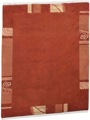 Kilim Antik El Dokuma Himalayalar Yün Halı 0435 - Yeni - Turuncu