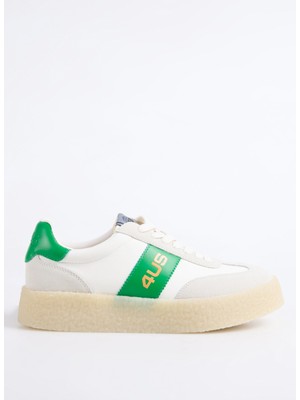 4us Beyaz - Yeşil Erkek Sneaker Mark 100