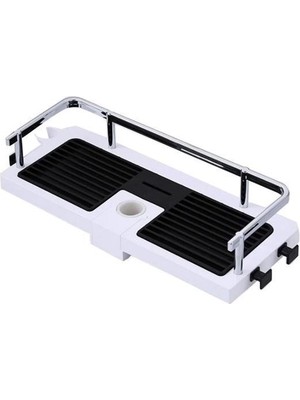 Belle Fusion Banyo Direğine Asılabilir Köşelik Şampuanlık Sabunluk Çift Askılı Düzenleyici Raf Paslanmaz