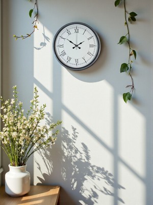 Norino Zentime 36 cm Gri Dekoratif Duvar Saati