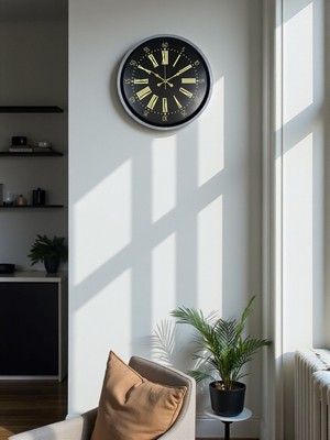 Norino Zentime 36 cm Gri Dekoratif Duvar Saati