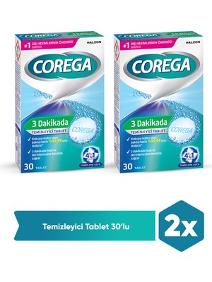 Corega Diş Protezi Temizleyici Tablet 30'lu - 2 Adet