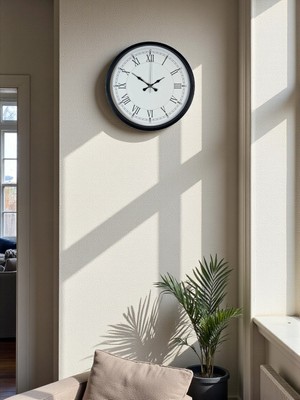 Norino Zentime 36 cm Siyah Dekoratif Duvar Saati