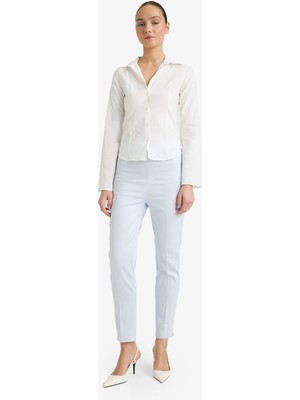 DeFacto Sigaret Saten Kumaş Pantolon Normal Bel Düz Paça J8743AZ25SM