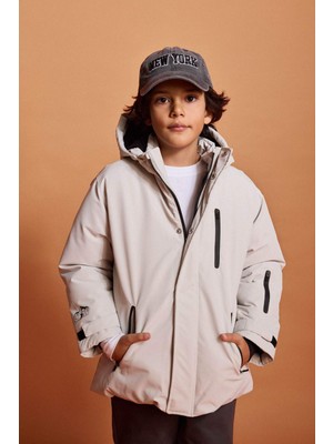 DeFacto Su İtici Kapüşonlu Polar Astarlı Mont Erkek Çocuk F4864A825WN