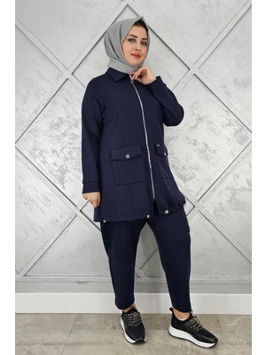 Pys Giyim Kadın Çıt Çıt Fermuarlı Tesettür Takım